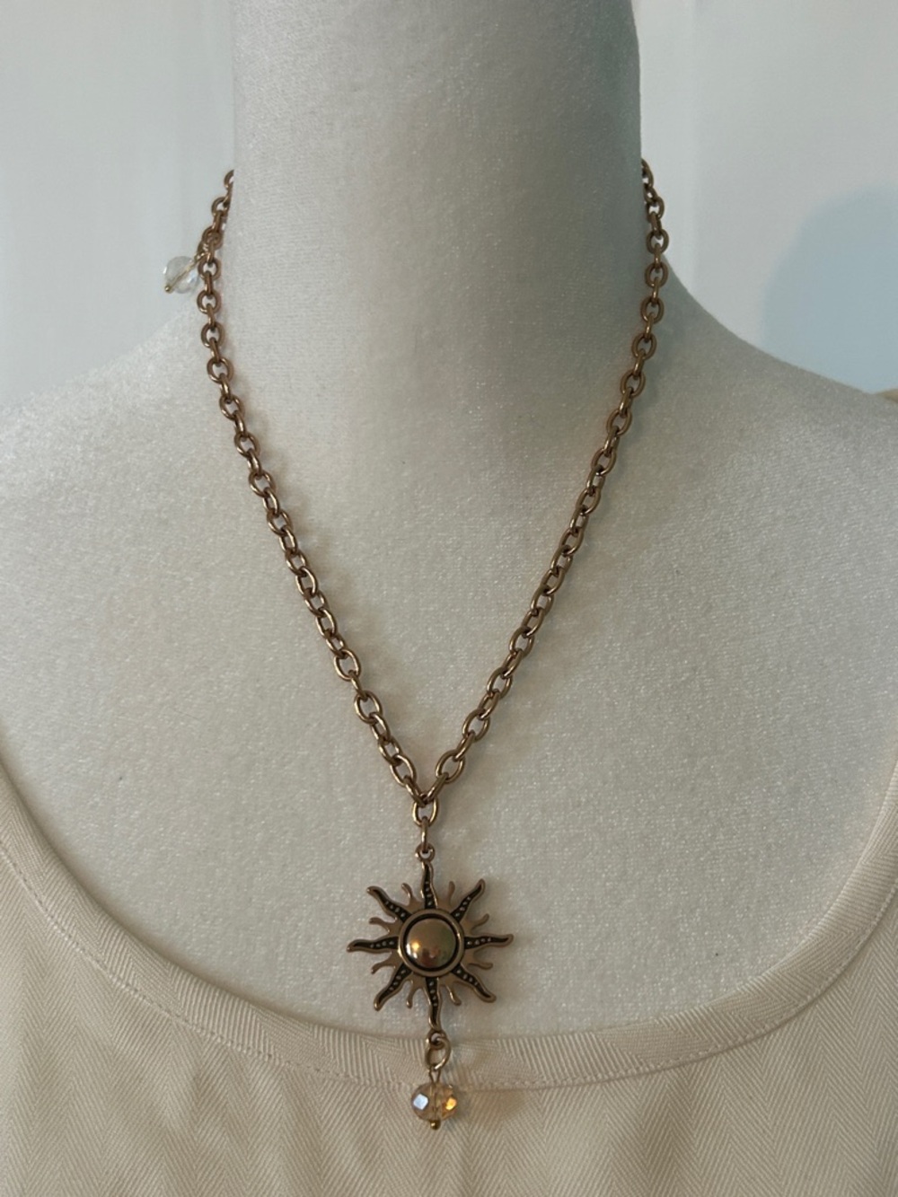 Warrior Sun Pendant Necklace By Katia Designs (Gold)